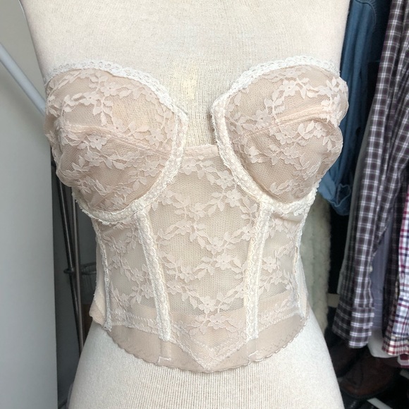 Vintage Lace Backless Bra Corset